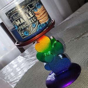 ~PRICE FIRM~ Bath & Body Works Rainbow Pride 3 wick candle holder